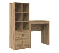 Escritorio - mesa de ordenador con almacenamiento con cajón 2 pcs roble artisan