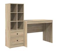 Escritorio - mesa de ordenador con almacenamiento con cajón 2 pcs roble sonoma