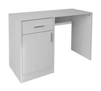 Escritorio - mesa de ordenador con cajón y armario blanco 100x40x73 cm