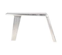 Escritorio - mesa de ordenador de ala de avión metal plateado 112x50x76 cm