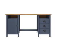 Escritorio - mesa de ordenador range madera de pino gris 150x50x74 cm