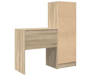 Escritorio Norris Con Estantería Reversible Natural 76x70x40 Cm