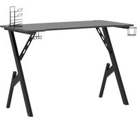 Escritorio para gaming de vidaXL con estructura en forma de Y, color y rojo, 110x60x75 cm