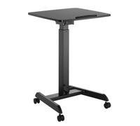 Maclean Escritorio para portátil MC-892B – Altura regulable 113 cm, ruedas, inclinable 30° Negro