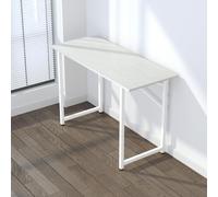 Escritorio plegable - 120 cm - Blanco - Metal y madera - Ideal para oficinas en casa y para gaming