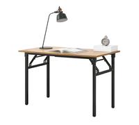Escritorio plegable altura ajustable aglomerado 75 - 76,4 cm aglomerado metal 120 x 60 cm - color haya/negro [neu.haus]