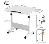 Escritorio plegable con altura ajustable y ruedas
