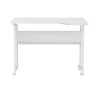 Escritorio/mesita plegable maclean, blanco, con ruedas, 100 x 73 cm, m