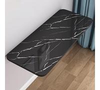 Escritorio plegable montado en la pared de 40 x 20 pulgadas, mesa flotante portátil que ahorra espacio para oficina en casa y espacios pequeños, banco de trabajo versátil de piedra negra (90 x 50 cm