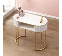 Escritorio profesional con cajones y armario de almacenamiento de 3 niveles, elegante mesa de manicura para salón, spa, estación de trabajo, diseño funcional de madera