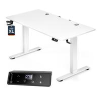 Escritorio regulable en altura blanco 160x75x72-117cm