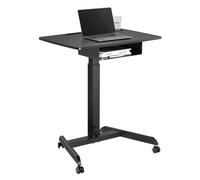 Escritorio regulable en altura MC-903B 80x56 cm con ruedas y cajón negro