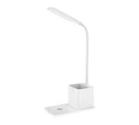 Escritorio Regulable - Escritorio Moderno con Cargador Inalámbrico - Titular de la Pluma Brillo Ajustable Iluminación para el Cuidado de los Ojos Mesa para, Trabajar A