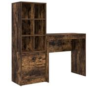 vidaXL Escritorio 125,5 x 40 x 127 cm 2 uds. Multicolor Roble ahumado