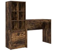 vidaXL Escritorio 135,5 x 40 x 127 cm 2 uds. Multicolor Roble ahumado
