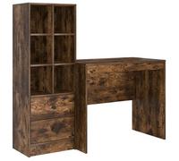 vidaXL Escritorio 135,5 x 50 x 127 cm 2 uds. Multicolor Roble ahumado