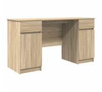 vidaXL Escritorio Roble Sonoma 140 x 49 x 76 cm - Madera contrachapada, Diseño minimalista