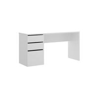 Escritorio shiro 2 cajones con armario blanco 75x139x60 cm
