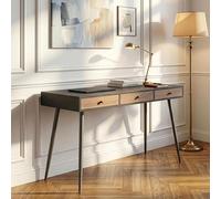 Escritorio Tumba, escritorio de oficina con 3 cajones, mesa para ordenador, diseño rectangular, mesa para PC, ideal para oficina en casa o habitación juvenil, dimensiones: 115 x 48 x 76 cm, color con
