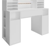 Escritorio Vicco Blanco 126.8 x 50 cm XL con estantes, Model 40626