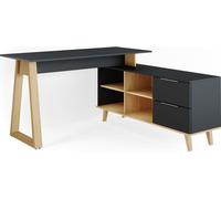 Escritorio Vicco Nautica Antracita 138 x 60 cm con cajones, XXL, Model 36904