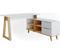 Escritorio Vicco Nautica Blanco 138 x 60 cm con cajones XXL, Model 35961