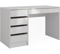Escritorio Vicco Sherry Blanco alto brillo 55 x 120 cm con cajones, Model 57920