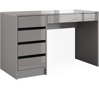 Escritorio Vicco Sherry Gris alto brillo 55 x 120 cm con cajones, Model 57918