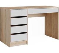 Escritorio Vicco Sherry Sonoma/Blanco 55 x 120 cm con cajones, Model 57916