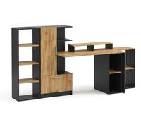 Escritorio Vicco Tomy Antracita/Roble dorado 150 x 59 cm Juego de 5, Model 59854