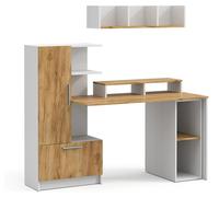 Escritorio Vicco Tomy Blanco/Roble dorado 150 x 59 cm Juego de 4, Model 59194