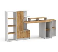Escritorio Vicco Tomy Blanco/Roble dorado 150 x 59 cm Juego de 5, Model 59856