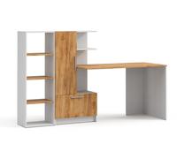Escritorio Vicco Tomy Blanco/Roble dorado 150 x 59 cm Lote de 2, Model 59190