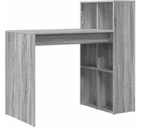 Escritorio vidaXL, color gris Sonoma, fabricado en material de imitación madera, dimensiones: 108 x 55 x 103,5 cm