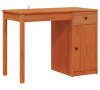 Escritorio vidaXL, color marrón cera, 100 x 50 x 74 cm, madera maciza de pino