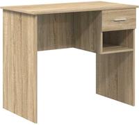 Escritorio vidaXL, color roble Sonoma, 90 x 49 x 75 cm, fabricado en material de madera