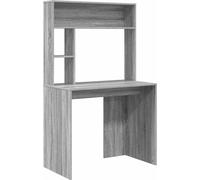 Escritorio vidaXL, color Sonoma gris, 91 x 50 x 149 cm, fabricado en material de madera