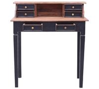 Escritorio vidaXL con cajones, 90x50x101 cm, madera maciza de estilo vintage