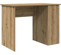 Escritorio vidaXL, estilo artesanal, roble, 100x55x75 cm, material de madera