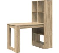 Escritorio vidaXL, estilo Sonoma, con tablero de chapa de madera, 122 x 67 x 145 cm