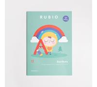 Escritura letra de imprenta, script 3 años | RUBIO | Trazos, números (1-3) y vocales (A, E, I, O, U) (Escritura con Letra de Imprenta RUBIO)