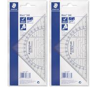 Escuadra Staedtler 568 38 Mars. Para geometría, 16 cm, resistente, fácil de manejar, con funda de poliuretano (Paquete de 2)