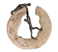 Escultura de pared, redonda, temática de trabajo en equipo, motivo de escalada, aluminio, madera de mango, color natural, juego de 1 unidad.Altura: 30.00 cmAncho: 29.00 cmProfundidad: 6.00 cm71804