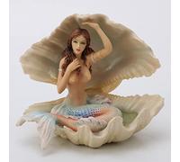 Escultura de Sirena sentada en una Concha de mar de Veronese Design