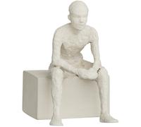 Escultura decorativa para el hogar THE REFLECTIVE ONE 14 cm, blanco, gres, Kähler