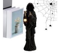 Escultura Esquelética Estatuas Resina Espeluznantes con Linterna