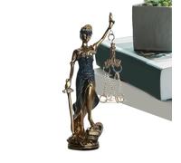 Escultura femenina - Estatua de dama 18 x 8 x 21 cm, vintage de resina, símbolo de justicia, figura decorativa de acento para el apartamento de Dorm Bookshelf Fireplace Library Entry Event