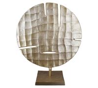 Escultura Gilde, redonda, "Quad", aluminio, color champán, unidad de venta: 1, longitud: 12,5 cm, anchura: 30 cm, altura: 38 cm. Código: 69001 4063387690017
