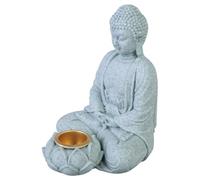 Escultura tallada de Budas con base de candelita, figura de Budas, adorno para inciensos para decoración