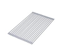 Escurreplatos flexible y enrollable de silicona, acero y plástico, gris
